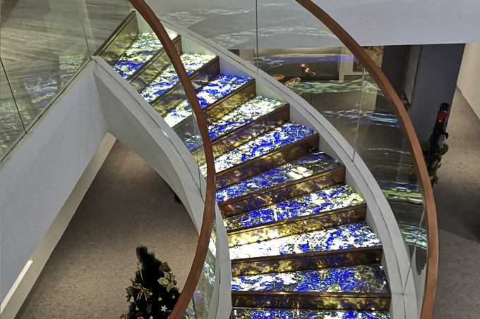 LED natural stone for stairs
