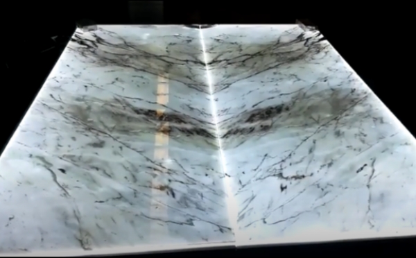 LED luminous marble, light-on and light-off demonstration