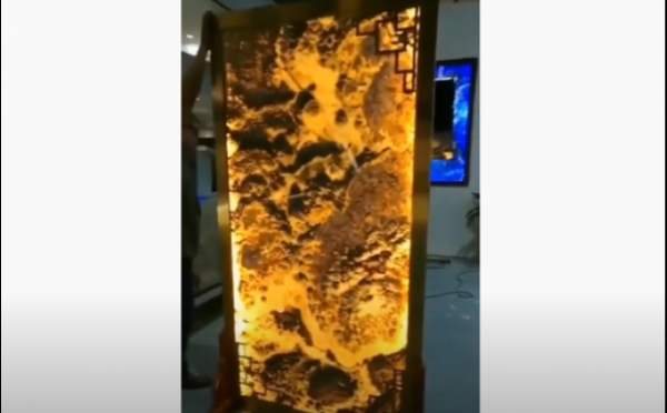 Screen made of LED luminous marble