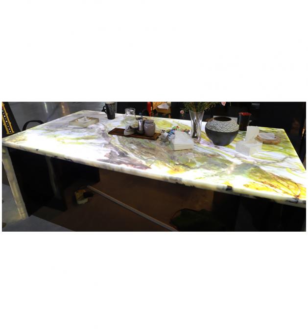 Lnk painting LED Natural Stone Long Table 385